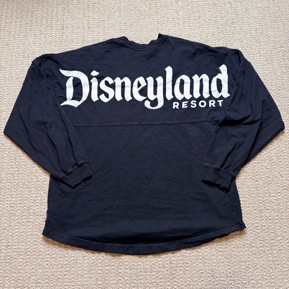 Disney‎ Parks Disneyland Resort Spirit Jersey Black Long Sleeve Shirt Medium